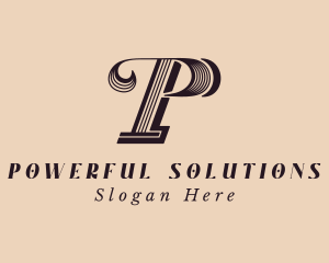 Fashion Couture Boutique Letter P logo design