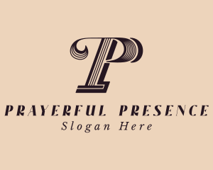 Fashion Couture Boutique Letter P logo design