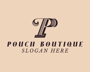 Fashion Couture Boutique Letter P logo design