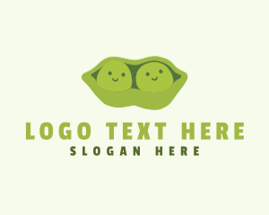 Cute Green Peas logo
