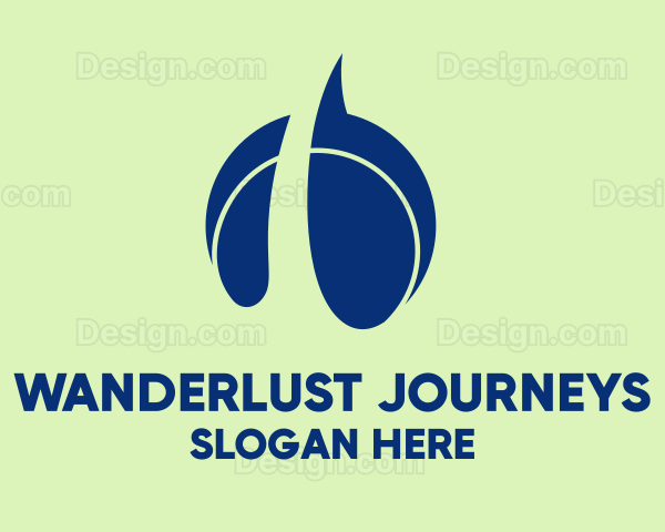 Blue Modern Lung Center Logo