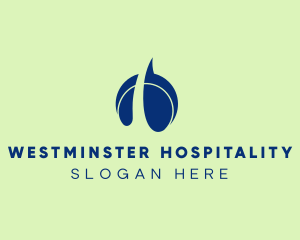 Blue Modern Lung Center logo design