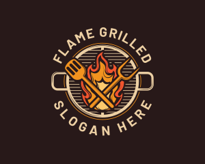 Gourmet Barbecue Grill logo design