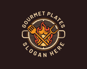 Gourmet Barbecue Grill logo design