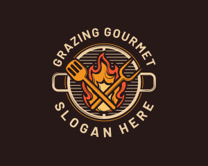 Gourmet Barbecue Grill logo design