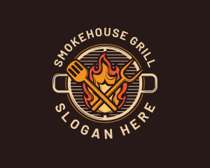 Gourmet Barbecue Grill logo design