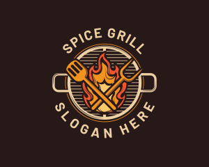 Gourmet Barbecue Grill logo design