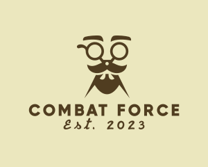 Mustache Beard Scissors logo