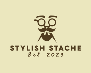 Mustache Beard Scissors logo