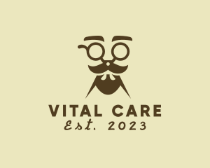 Mustache Beard Scissors logo