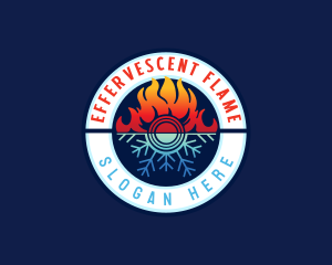 Flame Snow Thermal logo design