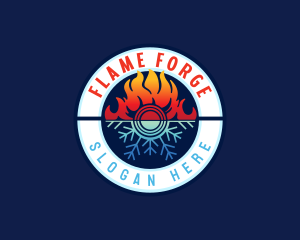 Flame Snow Thermal logo design