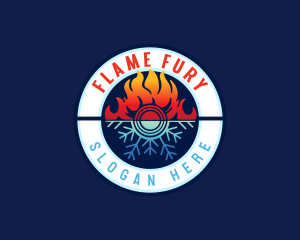 Flame Snow Thermal logo design