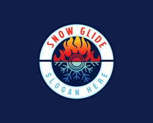 Flame Snow Thermal logo design