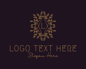 Luxury Leaves Decor Letter logo