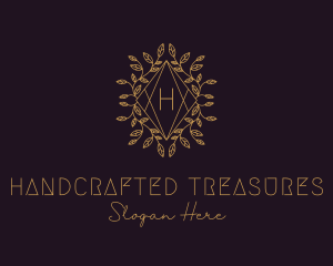 Luxury Leaves Decor Letter logo