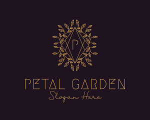 Luxury Leaves Decor Letter logo design