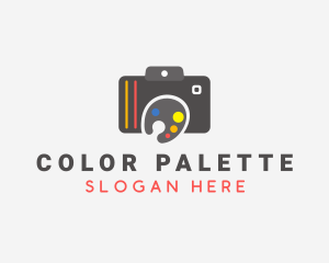 Paint Palette Camera  logo design