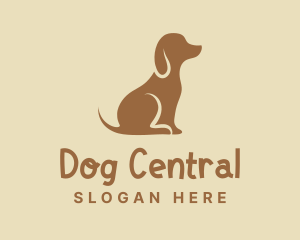 Brown Puppy Dog logo design