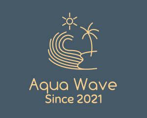 Minimalist Beach Wave  logo