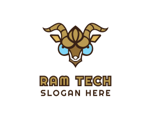 Angry Ram Horns logo design