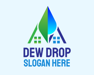 Eco Droplet House logo design