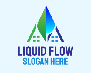 Eco Droplet House logo design