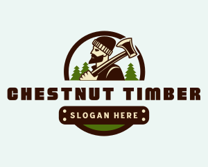 Lumberjack Axe Timber logo design