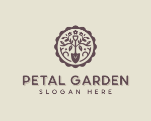 Lawn Care Floral Shovel logo design