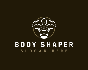 Physique Muscle Bodybuilder logo design