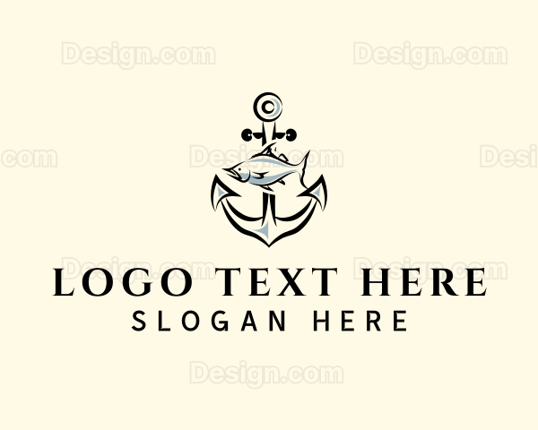 Nautical Fish Anchor Logo