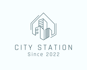 City Skyscraper Towers logo design