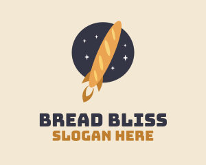 Baguette Bread Rocket logo