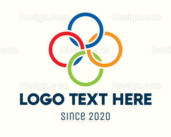 Multicolor Interlinked Rings Logo