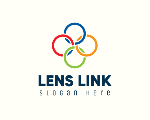 Multicolor Interlinked Rings logo design