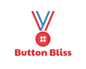 Red Button Medal logo design