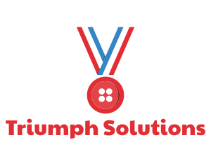 Red Button Medal logo design