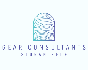 Ocean Wave Arch logo design