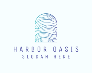 Ocean Wave Arch logo design