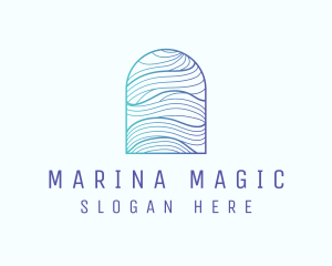 Ocean Wave Arch logo design