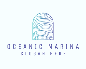 Ocean Wave Arch logo design