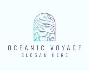 Ocean Wave Arch logo design