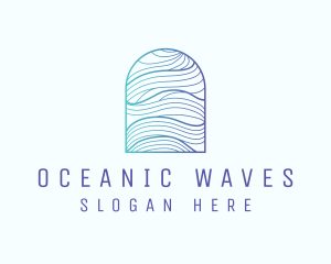 Ocean Wave Arch logo design