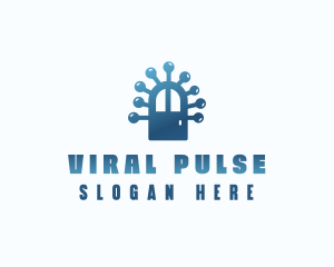 Virus Bacteria Contagion logo design