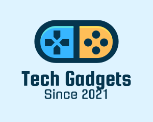 Game Controller Pill Gadget logo design