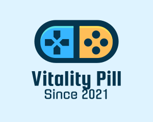 Game Controller Pill Gadget logo design