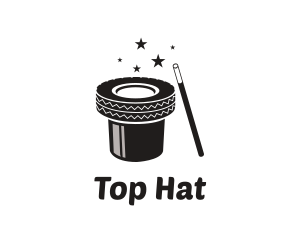 Magician Hat Tire logo design