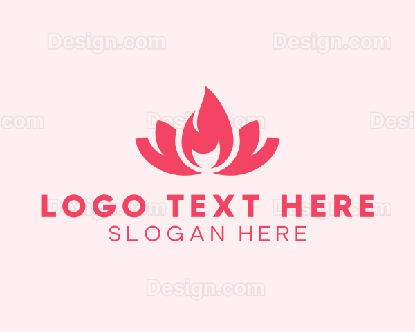 Pink Fire Lotus Candle Logo