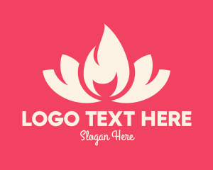 Pink Fire Lotus Candle Logo