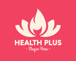 Pink Fire Lotus Candle logo design